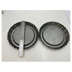 EKCO Baker's Secret Tiara Desserts Pie Tart Pans 10.5" Set of 2